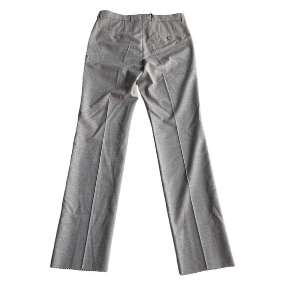 HUGO BOSS Virgin Wool Pant Trouser Taupe Gray Brown Size 30W 33L NWT Unhemmed - Picture 8 of 10